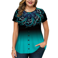 Funki Buys | Shirts | Women's Plus Size Ombre Top | Casual Summer