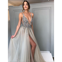 Funki Buys | Dresses | Women's Long Prom Dress | Chiffon Tulle Crystal