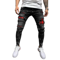 Funki Buys | Pants | Men's Gothic Punk Buckle Strap Zip Jeans | Skinny