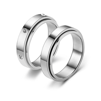 Funki Buys | Rings | Titanium Wedding Spinner Ring | Wedding Band 1 Pcs