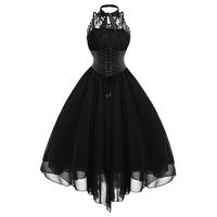 Funki Buys | Dresses | Women's Gothic Punk Dress | Cosplay Retro