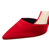 Funki Buys | Shoes | Women's Silk High Heels | Silk Bow Stiletto Pumps