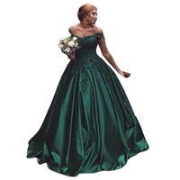 Funki Buys | Dresses | Women's Elegant Satin Ball Gown | Prom | Bridal