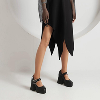 Funki Buys | Shoes | Women's Chunky Platform Mary Janes | Star Buckle
