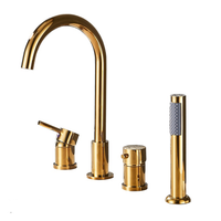 Funki Buys | Faucets | Luxury Gold Brass Bathroom Faucet Set | Taps