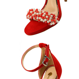 Funki Buys | Shoes | Women's Pearl Rhinestones Super High Stilettos