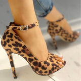 Funki Buys | Shoes | Women's Leopard Print High Heel Sandal | Stiletto