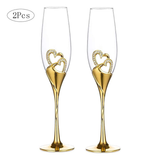 Funki Buys | Glasses | Wedding Champagne Flutes | Gold Heart