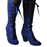 Funki Buys | Boots | Women's Vintage Retro Lace Up Boots | Mid-Calf