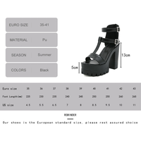 Funki Buys | Shoes | Women's Gothic Punk Platform Sandals | T-Straps