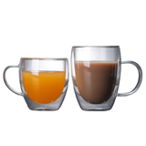 Funki Buys | Cups | Glass Double Wall Borosilicate Glass Mug 2/3/4 Pcs