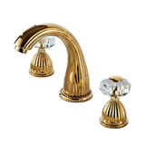 Funki Buys | Faucets | Luxury Gold Crystal Antique Style Tap Wear Sets 3 Pcs