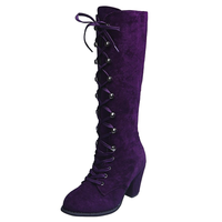 Funki Buys | Boots | Women's Knee High Boots | Steampunk Lace Up Boots