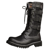 Funki Buys | Boots | Men's Gothic Punk Motorcycle Boots | Mid-Calf