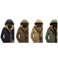 Funki Buys | Jackets | Men's Thick Fleece Winter Parkas | Long Warm