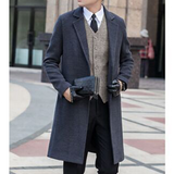 Funki Buys | Jackets | Men's Plus Size Woolen Overcoat | Trench Coat 10XL