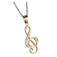 Funki Buys | Necklaces | Unisex Stainless Steel Music Note Necklace