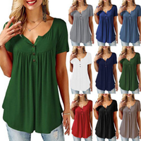 Funki Buys | Shirts | Women's Short Sleeve Casual Blouse | Summer Top