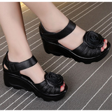 Funki Buys | Shoes | Women's Gothic Genuine Leather Sandals | Wedges