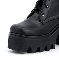 Funki Buys | Boots | Women's Lace Up Chunky Platform Boots | Knee High
