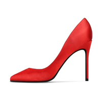 Funki Buys | Shoes | Women's Satin High Heel Stilettos | Pointed Pumps