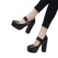 Funki Buys | Shoes | Women's Mary Jane Platform High Heel Shoes | Buckle Strap