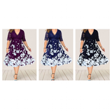 Funki Buys | Dresses | Women's Plus Size Half Sleeve Print Wrap Dress