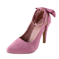Funki Buys | Shoes | Women's Suede Bow Knot High Heels | Pointed Toe