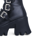 Funki Buys | Boots | Women's Gothic Buckle Platform Knee High Boots