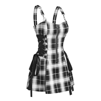Funki Buys | Dresses | Women's Fairy Grunge Plaid Mini Dress - Funki Buys Funki Buys | Dresses | Women's Fairy Grunge Plaid Mini Dress - Funki Buys