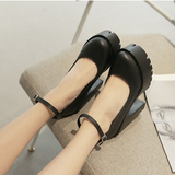 Funki Buys | Shoes | Women's Lolita Chunky Heel Platforms | Mary Janes