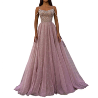 Funki Buys | Dresses | Women's Long Sequinned A-line Prom Dress | Ball