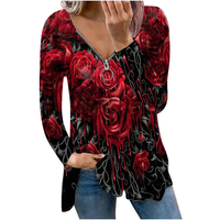 Funki Buys | Shirts | Women's Long Sleeved Zipper Tops | Buckle Strap