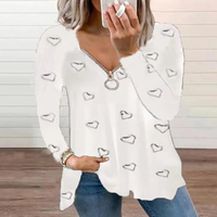Funki Buys | Shirts | Women's Long Sleeved Zipper Tops | Buckle Strap