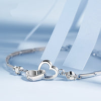 Funki Buys | Bracelets | Women's Double Heart Bracelet