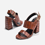Funki Buys | Shoes | Women's Thick Heeled Sandals | Square High Heels