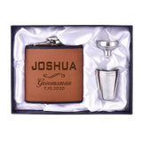 Funki Buys | Hip Flasks | Gift Set | Leather 6 oz Custom Hip Flask Set