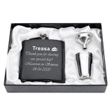 Funki Buys | Hip Flasks | Personalized Hip Flask Gift Box Set | 6oz