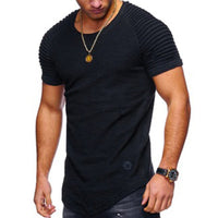Funki Buys | Shirts | Men's Pleated Raglan Sleeve T-Shirt | Gym