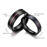 Funki Buys | Rings | Men's Women's Titanium Rainbow Wedding Ring 1 Pcs