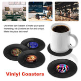 Funki Buys | Coasters | Vinyl Record Coasters | 4 Pcs Retro Coaster Set