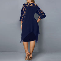 Funki Buys | Dresses | Women's Plus Size Lace Mesh Midi Party Dress