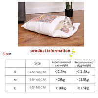 Funki Buys | Pet Beds | Cat Sleeping Bag | Japanese Cat Bed | S-L