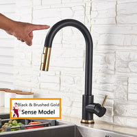 Funki Buys | Faucets | Kitchen Taps | Smart Touch Pull Out Taps | Gold