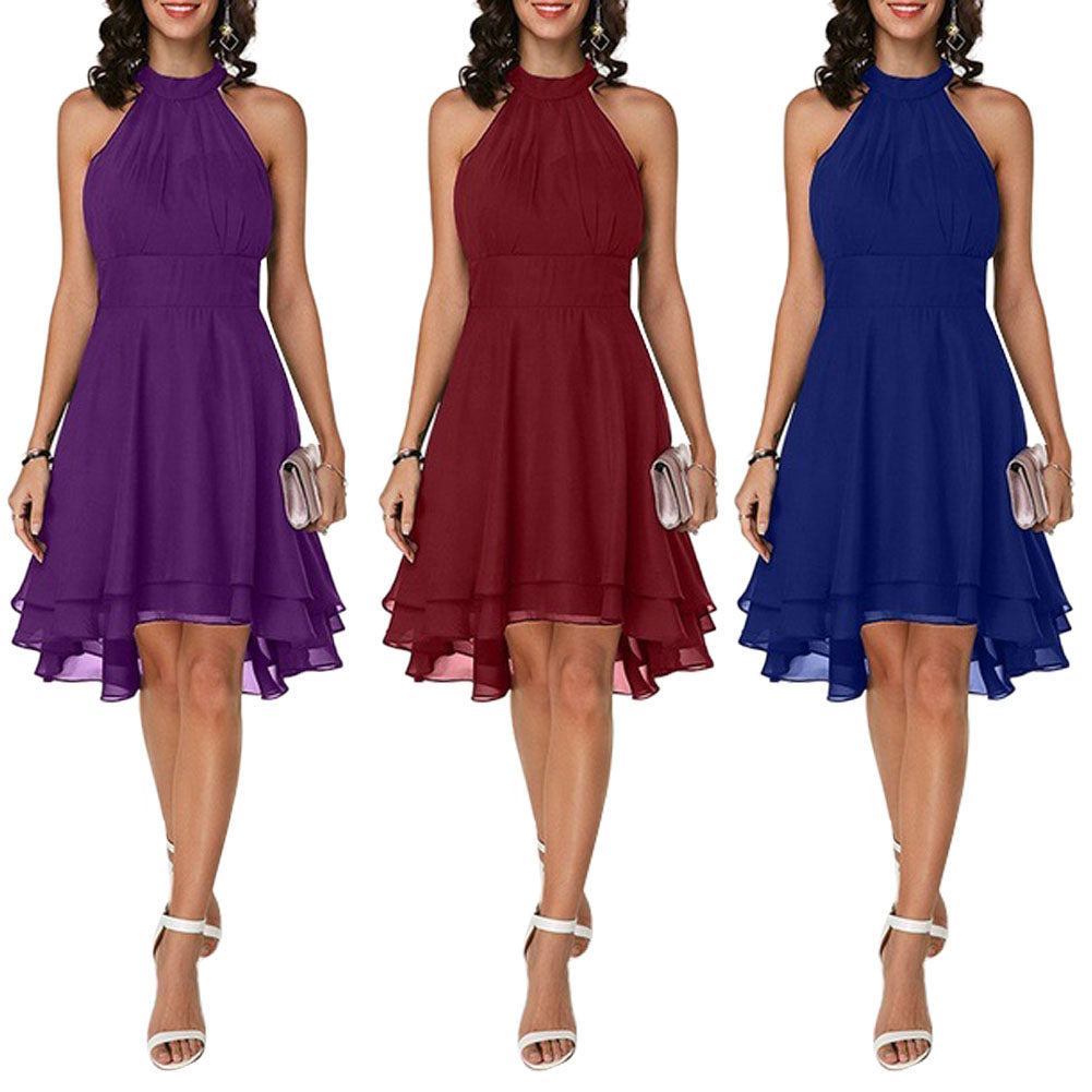 Funki Buys | Dresses | Women's Elegant Halter Evening Dress | Cocktail
