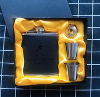 Funki Buys | Hip Flasks | Gift Box Set | Leather 7oz Whisky Flask Set
