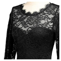 Funki Buys | Dresses | Women's Long Chiffon Evening Dress | Lace Gown