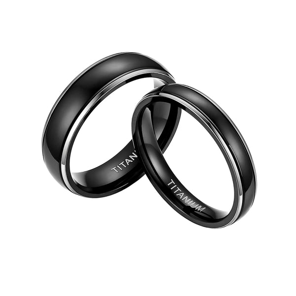 Funki Buys | Rings | Black Titanium Wedding Band | Anniversary Ring 1Pcs