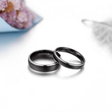 Funki Buys | Rings | Black Titanium Wedding Band Ring 1 Pcs