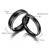 Funki Buys | Rings | Black Titanium Wedding Band Ring 1 Pcs